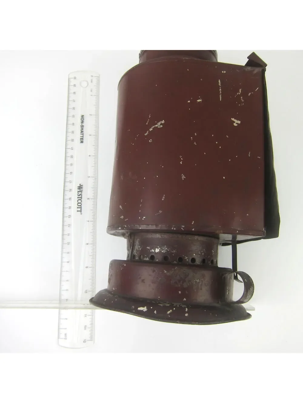 Antique Photography Darkroom Lantern Kerosene Oil Ruby Red Glass Burner Wick